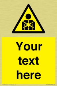 Custom Warning substance or mixture presenting a health hazard